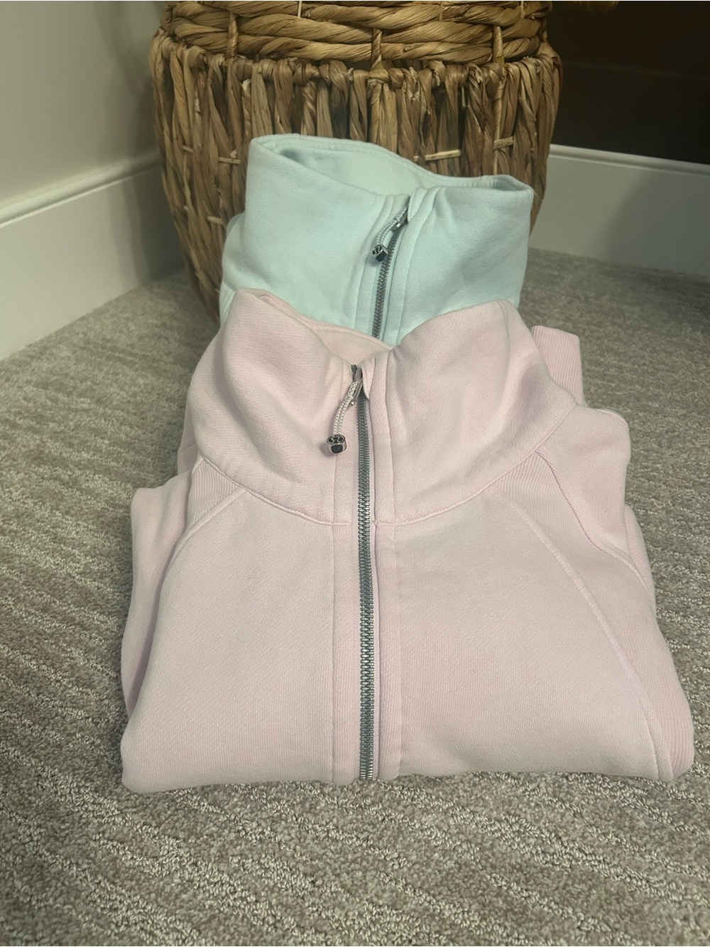 lululemon Scuba Light Pink and light blue sweater